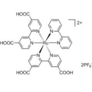 Đồng (II) bis(4,4'-dicarboxylic acid-2,2'-bipyridine) (2,2'-bipyridine-) hexafluorophosphate; CAS: 888700-85-4 - Vật liệu ứng dụng trong pin phát quang điện hóa học.